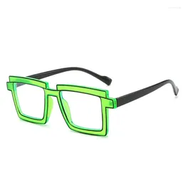 Sonnenbrille Designer Kontrastfarben Anti-Blaulicht Brille Frau Luxus 2023 Mode Rechteck Nähte Farbe Partyzubehör