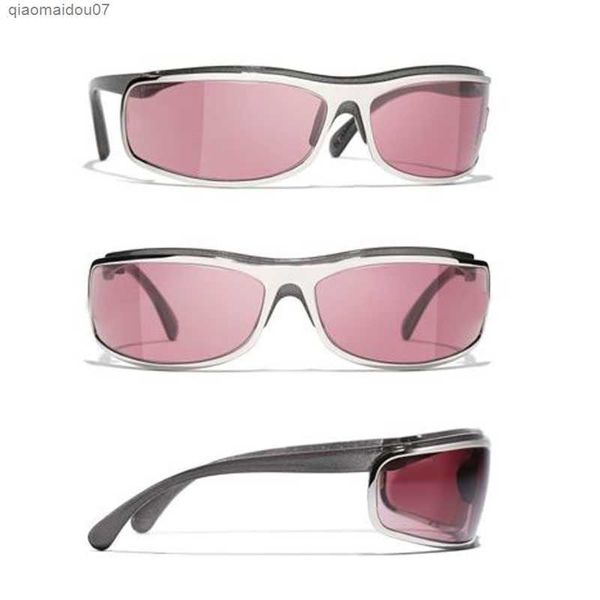 Gafas de sol Diseñadora Gafas de sol de metal cuadradas para mujeres frías y de moda con patas de acetato y pernos de diamante de metal en la superficie del espejo para mejorar la forma de la cara Vaca