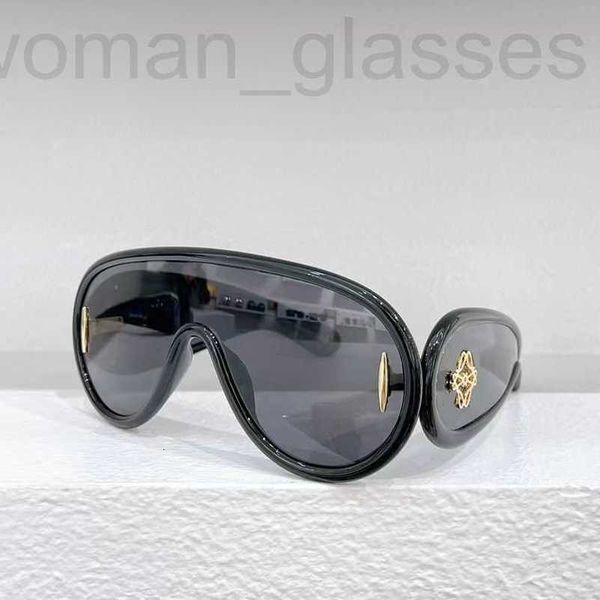 Diseñador de gafas de sol Cool L W40108I Gafas para hombres y mujeres New Wing Shaped One Piece Lens Antideslumbrante UV400 EKIZ