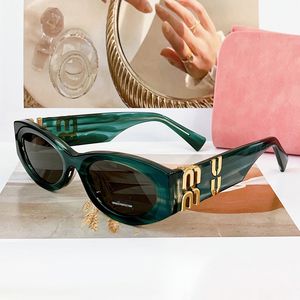 Gafas de sol Diseñador Gafas de sol de diseñador para mujer Miumius Oval Mui Top de lujo Ladies Boutique 1 Gafas de la mejor versión de gama alta Marco de acetato Gafas cuadradas 88r