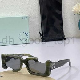 Zonnebrillen Designer Mode Rechthoek Off Fotch Hole Design Dames Heren Trending Producten Groen Roze Blauw Retro Klein Frame Uniek Vintage 4 TQMD