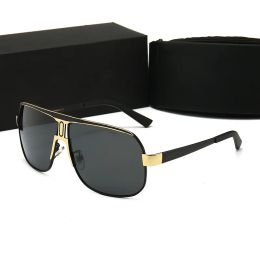 Diseñador de gafas de sol para mujeres y hombres Gafas de sol Gafas de sol con forma de ojo de gato Las nuevas gafas de sol polarizadas de montura grande para hombres están de moda Espejo de rana de metal 8864