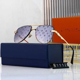 Lunettes de soleil Designer Lou Vut Luxury Luxury Cool Sunglasses Sungasses Rimless Ocean Toad Fashion Street Print Vermelles