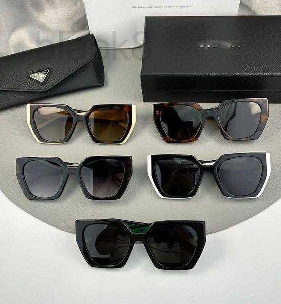 Lunettes de soleil Designer nouvelles lunettes de soleil pour femmes lunettes de soleil à grande monture SPR15W bloc de couleur haute qualité Protection UV D0XY