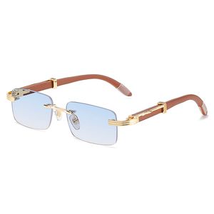 zonnebrillen Designer gepolariseerde zonnebrillen vrouwen houten zonnebril voor mannen UV 400 bescherming metalen hars brillen 7 kleuren met doos gafas de sol lunettes