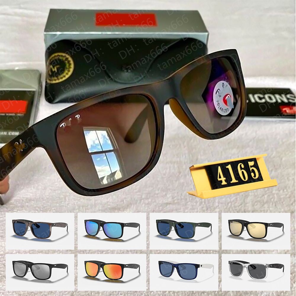 Lunettes de soleil Designer Raysband Justin 4165 et R B 2140 lunettes de soleil polarisées pour femmes masculines Classic 100: 100 Replica Original