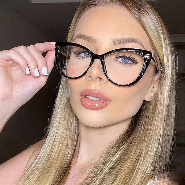 Lunettes de soleil Designer Lunettes de lecture Femme 2022 TR90 Anti Blue Light Blocking Cat Eye Frame