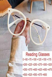 Lunettes de soleil Designer Lunettes de soleil Elegant White surdimensionné surdimensionné Lunettes de lecture Cadre Fashion Grande Lentes transparentes Presbyopie Eyeglass 3268618