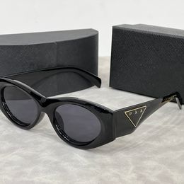 lunettes de soleil lunettes de soleil design pour femmes Lunettes de soleil de luxe Ovale Classique Triangle en métal Étiquette Protection UV Tempérament extérieur Tendance