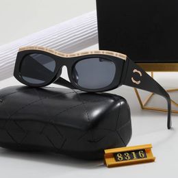 Lunettes de soleil lunettes de soleil design pour femmes hommes lunettes de soleil lunettes de luxe lunettes de soleil rétro lunettes de soleil c de haute qualité avec boîte 8316