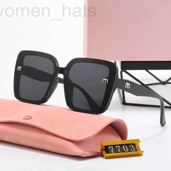 Lunettes de soleil lunettes de soleil de créateur pour femmes mui noir esthétique élégante contemporaine vêtements de mode de tous les jours option multicolore lunettes d'extérieur nuances uv400 9FC0