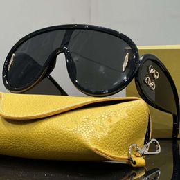 Zonnebrillen Designer zonnebrillen Wave Mask-zonnebril Groot frame Dames Heren Gepolariseerde bril Acetaat Hiphop Luxe klassieke zonnebril Veiligheidsbril
