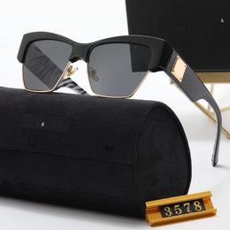 Gafas de sol Gafas de sol de diseñador Mujer Hombre Gafas Negro Polarizado Medio marco Gafas de sol clásicas Tonos de conducción Mujer Hombre Anteojos Gafas de sol 4 colores