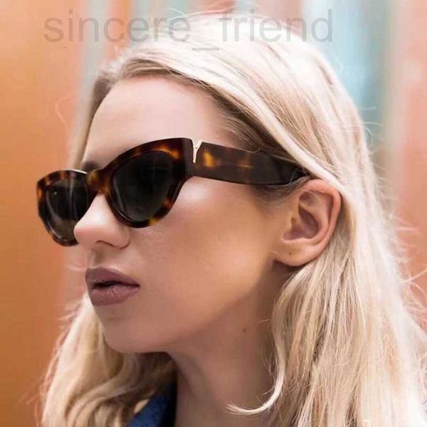 Lunettes de soleil Designer Women Star Cat Eye Slm 2023 European American Fashion Style Femme Brand Design Box Box Eyewear Ly6Q