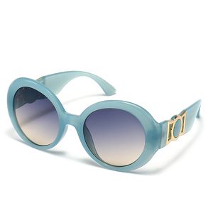 Lunettes de soleil designer femmes rondes lunettes senior lunettes pour femmes lunettes cadre vintage lunettes de soleil en métal avec boîte