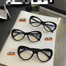 Lunettes de soleil designer Xiaoxiangjia ch3405 net rouge ins même lunettes de chat monture personnalité féminine lentille plate mode IEZZ