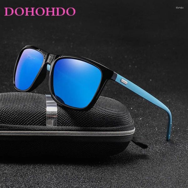 Lunettes de soleil DOHOHDO 2024 Men de poids léger verres de soleil Classic Square Polarisée Vision nocturne pour les lunettes de conduite de haute qualité masculines