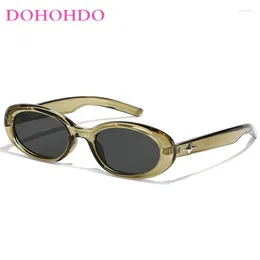 Gafas de sol DOHOHDO 2024 Retro Oval para hombres Mujeres Versátil Estrella Gafas de sol Clásico Vintage UV400 Sombras al aire libre