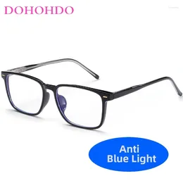 Zonnebril DOHOHDO 2024 Trending Heren Blauw Licht Blokkerende Bril Rechthoekig TR90 Anti Ray Brillen Dames Transparante Brillen UV400