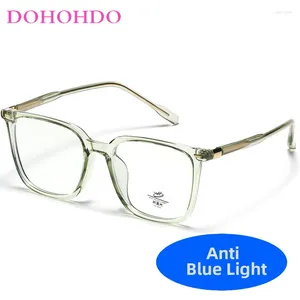 Zonnebril DOHOHDO Anti Blauw Licht Heren Vierkant Brillen Snoepkleurig Dames Vintage Brilmontuur Artistiek Collegestijl Brillen Goggles