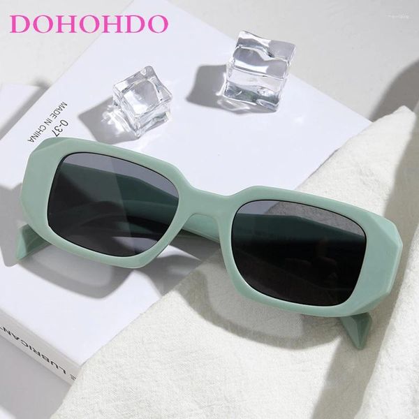 Gafas de sol Dohohdo Fashion Irregular Square for Women Men Vintage Diseñador Sun Glasses Eyewear de moda