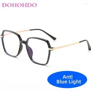 Zonnebril Dohohdo Fashion Square anti Blue Light Men Glazen Recept Lovebril Frame Optische lens Flat Mirror Women Eyewear