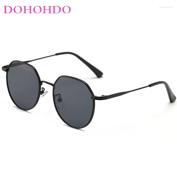 Gafas de sol DOHOHDO Oval pequeño marco hombres muestra cara mujeres gafas de sol 2024 gradiente de moda gafas retro tonos masculino UV400