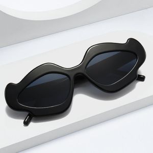 Gafas de sol DOISYER Est Cat Eye Moda Personalidad Hip Hop Gafas Retro Plástico Poligonal Marco Unisex Tonos