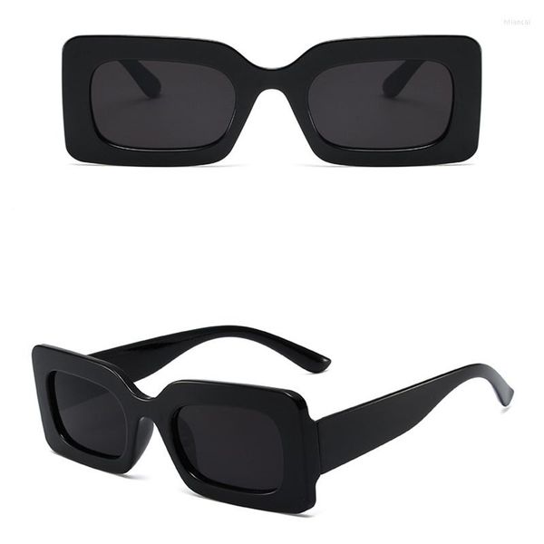 Lunettes de soleil Drop Square Women Rectangle Designer Sun Glasses Gradient Clear Small Lens Unisex