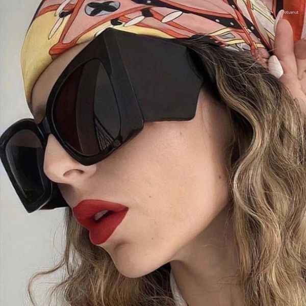 Gafas de sol DYTYMJ Gafas de sol cuadradas de gran tamaño para mujer Gafas vintage divertidas Gafas de sol punk femeninas Gafas de sol Mujer