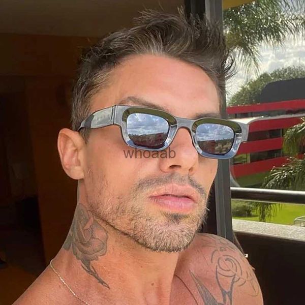 Sunglasses DYTYMJ Gafas de sol polarizadas para hombre, montura pequeña, gafas de sol cuadradas, gafas antiluz azul, montura para mujer/hombre, Hip Hop Oculo masculino YQ231014