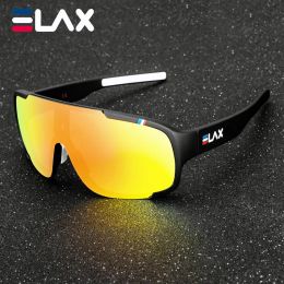 Lunettes de soleil Elax Brand Noux Lunes de cyclisme extérieures hommes Femmes UV400 Mountain Weetsarar Mtb Bicycle Sport