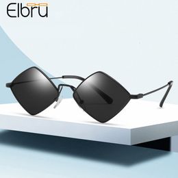 Lunettes de soleil Elbru Rétro Diamant En Forme De Mode Métal Irrégulier Sunshades Lunettes Mâle Femelle Coloré Lentille Soleil Lunettes Unisexe 230418