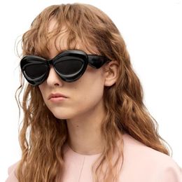 Zonnebril Europese en Amerikaanse Grensoverschrijdende Mode Dames Feest Opblaasbare Cat Eye Trend Groot Frame