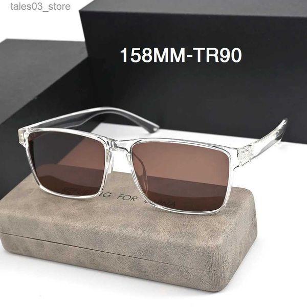 Lunettes de soleil Evove 158mm lunettes de soleil surdimensionnées hommes femmes TR90 lunettes de soleil pour hommes ultraléger résine noir marron lentille grandes lunettes larges nuances Q231120