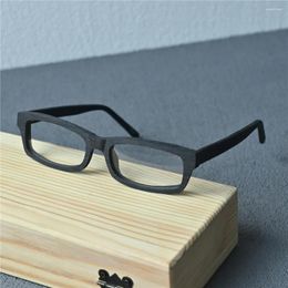 Zonnebril Evovo Black Wood Men Leesbril vrouwen vintage dikke bril frame mannelijke bril voor recept smalle hoge kwaliteit