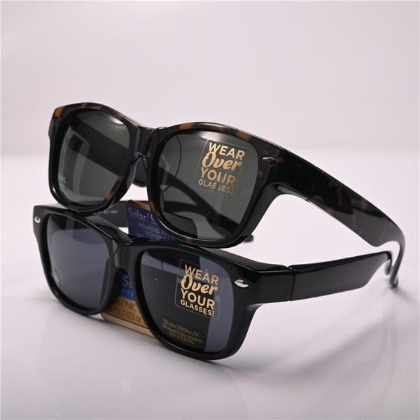 Gafas de sol Evove, gafas de conducción para hombre y mujer, gafas polarizadas que se ajustan a monturas de gafas para hombre, cubierta antideslumbrante para conductor de miopía