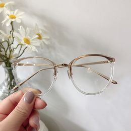 Zonnebrillen Evoveer transparante leesbril vrouwen 1 25 1 75 0 5 0 75 2 5 2 0 3 5 3 75 4 5 5 Diopter -bril frames dames 3266