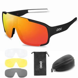 Lunettes de soleil Eyewear Poc Do Blade 4 Lens Set Mtb Glasse de cyclistes hommes Femmes Bicycle Bicycle Gogle