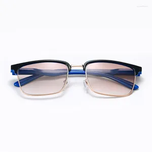 Zonnebril Mode Anti Blauw Licht Metalen Leesbril Mannen Hars Asferische Brillen Lenzen Recept Vrouwen 1.0 2.0 2.50