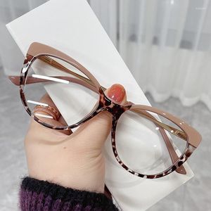 Zonnebril Fashion Anti Blue Ligth Cat Eye Bril Frame Vrouwen Transparante Computer Recept Brillen Laides Trendy Optische Brillen