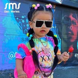 Zonnebril Mode Baby Diamant Vierkant Kinderen Bril 2020 Nieuwe Luxe Strass Frames Brillen Kids Eye Frame Brillen Vintage Bril J231218