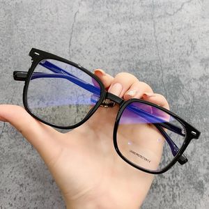 Zonnebril Mode Zwart Rechthoekig Frame Anti Blauw Licht Bril Heren Dames Unisex Ultralicht Trendy Bril Klassieke Brillen