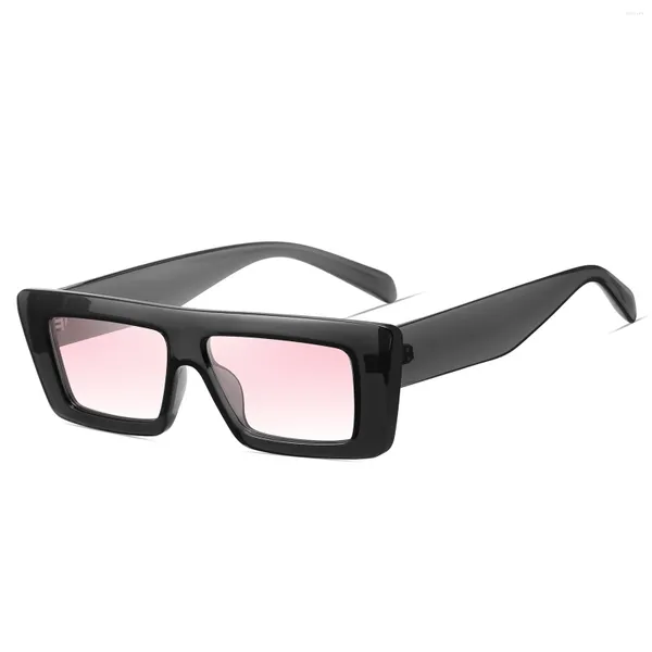 Lunettes de soleil Brand de mode Designer Femmes Hommes TRENDY Small Frames Lunettes de soleil Grille Eyeglass Pink Eyewear de Sol OCULOS W-131