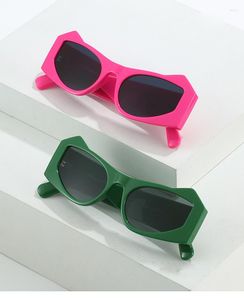 Lunettes de soleil marque de mode personnalisé vache-tête femmes hip-hop oeil de chat filles bonbons couleur concepteur UV400