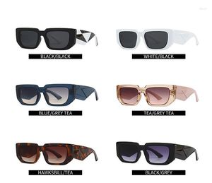 Lunettes de soleil marque de mode écossais surdimensionné polygone carré femmes rétro concepteur nuances colorées lunettes de soleil hommes