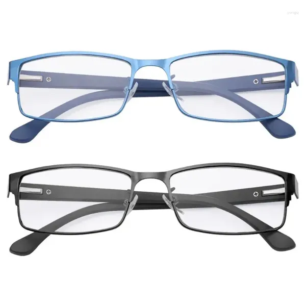 Gafas de sol Gafas de lectura de negocios de moda Cuidado de la visión de los hombres Marco de aleación de titanio Hipermetropía masculina Prescripción de presbicia