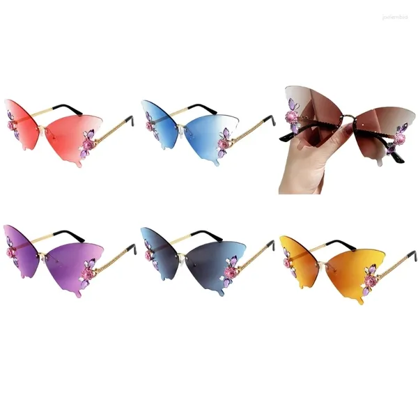 Gafas de sol Moda Forma de mariposa para niñas Adolescentes Verano Camping Viajes