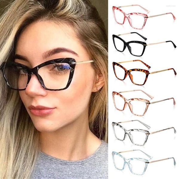 Lunettes de soleil mode lunettes oeil de chat cadre à facettes cristal lunettes peut être équipé de myopie Vintage lunettes pour femmes