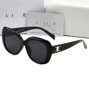 Lunettes de soleil Fashion Designer Cel Marque Hommes et Femmes Petit cadre pressé Lunettes ovales Premium Boîte polarisée